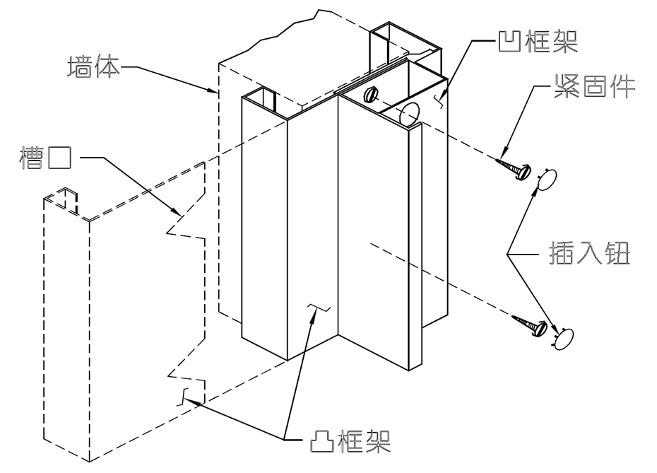 HKS-40型工業(yè)隔聲門快裝式開口框架特點