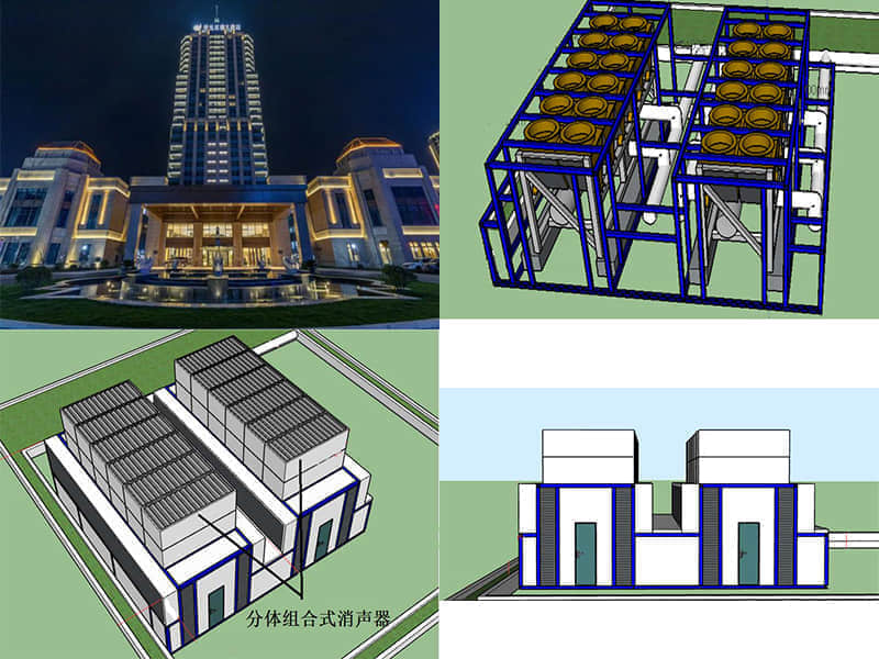 裙樓冷卻塔降噪案例-長興開元名都酒店